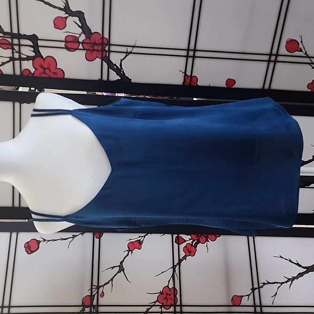 M&S collection size UK 16 US 12, Blue green spaghetti straps